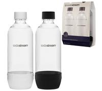 NUEVO Juego de botellas SodaStream 2x1L JET blanco negro apto para lavavajill...