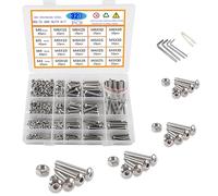 Nuevo Juego de tornillos M3, M4, M5, M6, y tuercas, cabeza redonda, cabeza alomada, tornillos hexagonales con llave, 325 unidades
