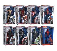 Nuevo juguete para niños de 18cm, vengadores legendarios de Marvel, personaje de Anime, Iron Man, Spider Man, personaje de acción, juguete para niños, cumpleaños Thor