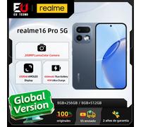 Nuevo lanzamiento: Versión UE del smartphone realme 16 Pro 5G, con cámara LumaColor de 200 MP, pantalla AMOLED de 6500 nits, batería de 6500 mAh y carga de 45 W 8GB+256GB Gold