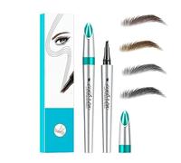 Nuevo lápiz de ceja mágica, lápiz de ceja preciso de 4 puntas, lápiz de ceja impermeable 3D Microblading, lápiz de ceja Microblading definido natural de larga duración (3#Red Brown)