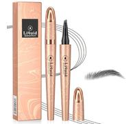 Nuevo Lápiz de Cejas 3D Microblading, Eyebrow Pencil de Precisión con Efecto Pelo a Pelo y Microblading de Trazo Fino Natural, Lápiz de Cejas Micro Blading de Larga Duración que No Se Corre (Gris)