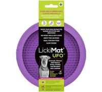 LickiMat UFO Purple - Ditractor perfecto para bañarse y ducharse. LickiMat de goma natural con puntos de chupete. Golosinas líquidas. Diseño único de atrapador de alimentos y goteos. Adecuado para