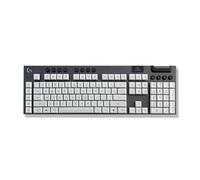 Nuevo material PBT para teclas Logitech G915TKLG915, compatible con teclado para juegos G815G913TKLG913, 109 teclas con letras negras y diseño gris, te ayuda a conquistar el pico del juego