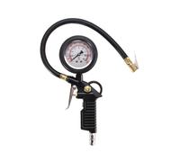 Nuevo medidor de presión de neumáticos con dial de 220 PSI manguera flexible tipo de boquilla de aire neumático
