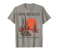 Nuevo México La Tierra del Encantamiento Roadrunner Cactus Vintage Camiseta
