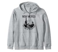 Nuevo México La Tierra del Encantamiento Roadrunner Cactus Vintage Sudadera con Capucha