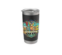 Nuevo México Land of Enchantment Roadrunner Chili Bear Gráfico Vaso térmico de acero inoxidable de doble pared
