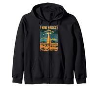 Nuevo México OVNI Desierto Escena Arte Vintage Sudadera con Capucha