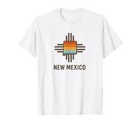 Nuevo México Zia Símbolo Retro Sunset Estilo Vintage Camiseta