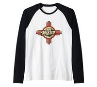 Nuevo México Zia Símbolo Sol Camiseta Manga Raglan