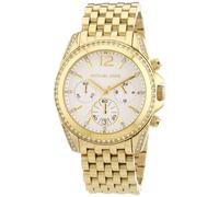 Nuevo Michael Kors Color Dorado PRESSLEY Cristal Blanco Cronógrafo Esfera