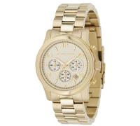 Nuevo Michael Kors Runway Color Dorado + Cronógrafo Esfera + Fecha Mediano Reloj