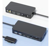 Nuevo Microsoft Surface Dock 2 con 72W de Potencia Surface Dock Station 12en1 con Dual 4K HDMI,VGA,USB3.0,RJ45,SD/TF,Audio/Micrófono,Dock Hub para Surface Pro 11/10/9/8/X/7/6/5/4/3, Laptop,Laptop Go
