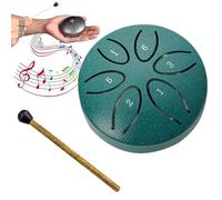Nuevo Mini tambor de lengua de acero, piedras de Buda, Kit de tambor curativo con sonido de 6 notas de 3 pulgadas, Mini tambor de mano, regalos Zen de meditación y Yoga (Color : Star Green 1)