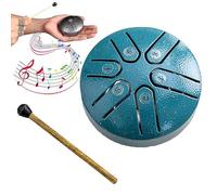 Nuevo Mini tambor de lengua de acero, piedras de Buda, Kit de tambor curativo con sonido de 6 notas de 3 pulgadas, Mini tambor de mano, regalos Zen de meditación y Yoga (Color : Star Green 2)