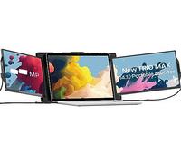 Nuevo Mobile Pixels Trio MAX Monitor Portátil, 14,1” Triple Pantalla para Laptops de 15 a 17,3”, USB-A/USB-C, FHD, Compatible con Windows/Android/macOS/Switch