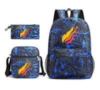 Nuevo Mochila Escolar Lápiz Estuche Hombro Tres Piezas Mochilas Impermeable (G, Talla única), G, Talla única