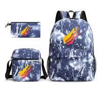 Nuevo Mochila Escolar Lápiz Estuche Hombro Tres Piezas Mochilas Impermeable (H, Talla Única), H, Talla única