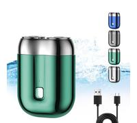 Nuevo Modelo De Mini Afeitadora Eléctrica De Doble Cabezal, Afeitadora Eléctrica Compacta Recargable Y Resistente Al Agua, Afeitadoras Eléctricas De Secado En Húmedo (Green)