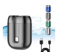 Nuevo Modelo De Mini Afeitadora Eléctrica De Doble Cabezal, Afeitadora Eléctrica Compacta Recargable Y Resistente Al Agua, Afeitadoras Eléctricas De Secado En Húmedo (Grey)