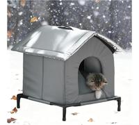 Nuevo modelo impermeable e aislado al aire libre Cat Kennel, Warm Cat House for Winter and Autumn with Raised Base