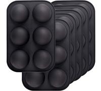 Nuevo molde de silicona semiesfera 6 agujeros, 6 paquetes de media esfera 6 cavidades para bombas de chocolate, pasteles, gelatina, pudín, mousse cúpula, color negro