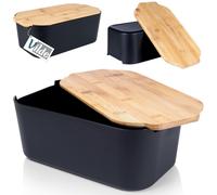 NUEVO molde para hornear pan con tabla de bambú negro 33x18,5x12 cm