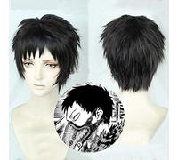 Nuevo My Hero Academia Overhaul Kai Chisaki Corto Negro Marrón y marrón rojizo Pelo resistente al calor Cosplay Disfraz Peluca + Peluca Cap A
