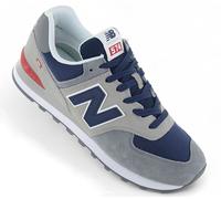 new balance Zapatillas deportivas bajas '574' azul oscuro / gris / gris humo / rojo, Talla 40,5-41