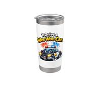 Nuevo oficial de policía I Drive A Wee Woo Car Funny Patrol Cop Vaso térmico de acero inoxidable de doble pared