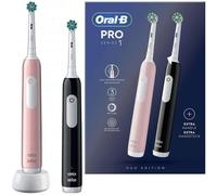 Oral-B Pro1 Christmas Pack de 2 Cepillos de Dientes Rosa/Negro