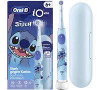 Oral-B iO Kids 6+ Disney Stitch - Cepillo de dientes eléctrico para niños a partir de 6 años, incluye 1 cepillo, estuche de viaje, temporizador de música y 3 modos de cepillado para el cuidado dental