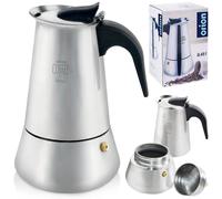 NUEVO Orion Cafetera Espresso 450ml Acero Inoxidable Plata 9 Tazas Moca...