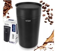NUEVO Orion Termo 350ml Negro Acero Inoxidable Aislado al Vacío 360°