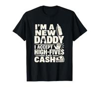 Nuevo Padre Papá Anuncio High Five Humor Camiseta
