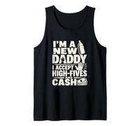 Nuevo Padre Papá Anuncio High Five Humor Camiseta sin Mangas