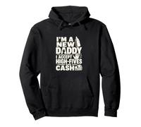 Nuevo Padre Papá Anuncio High Five Humor Sudadera con Capucha