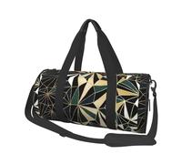 Nuevo patrón geométrico Art Déco Verde Esmeralda y Dorado, Bolsa de Viaje de Gran Capacidad, Bolso Redondo, Bolsa de Viaje Deportiva, Bolsa de Mano, Bolsa de Fitness