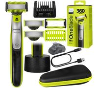 NUEVO Philips OneBlade 360 Afeitadora 2 Cuchillas Estuche Base de Carga Cara ...