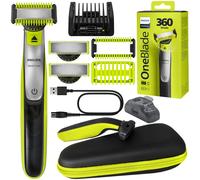 NUEVO Philips OneBlade 360 afeitadora 2 cuchillas estuche de viaje cara cuerpo