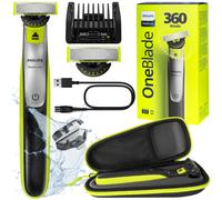 NUEVO Philips OneBlade 360 QP2734/23 Afeitadora con Estuche Verde Húmedo Seco...