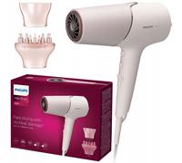 Secador de Pelo Iónico Philips Serie 5000 BHD530/00 2300W 6 Temperaturas 6 Velocidades con Difusor Rosa Blanco