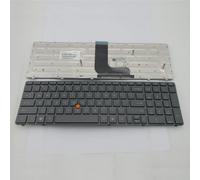 Nuevo portátil con marco y teclado sin retroiluminación para HP EliteBook 8560w/8570w, distribución estadounidense, color negro.