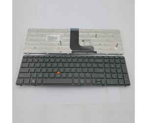 Nuevo portátil con marco y teclado sin retroiluminación para HP EliteBook 8560w/8570w, distribución estadounidense, color negro.