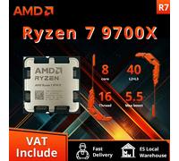 Nuevo procesador AMD Ryzen 7 9700X 5,5 GHz 8 núcleos 16 hilos 40 MB de caché de juego 4NM TDP 65W Socket AM5 CPU para juegos Zen 5