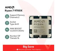 Nuevo procesador AMD Ryzen 7 9700X R7 9700X 5,5 GHz 8 núcleos 16 hilos 40MB caché de juego 4NM TDP 65W Socket AM5 CPU para juegos Zen 5 sin ventilador