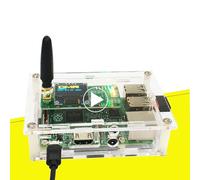 Nuevo punto de acceso MMDVM con Ethernet y WiFi compatible con DMR, D-Star, YSF, P25, NXDN | Pantalla OLED, carcasa acrílica compatible con Raspberry Pi 2B, Pi Zero