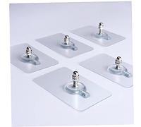 Nuevo PVC fuerte adhesivo clavos de pared cartel sin fisuras gancho de pared impermeable duraderas duraderas transparente cocina tornillo tornillo colgador 5pcs