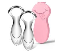 Nuevo raspador de lengua para adultos, limpiador de lengua portátil de metal con estuche verde, elimina la capa blanquecina y combate el mal aliento.